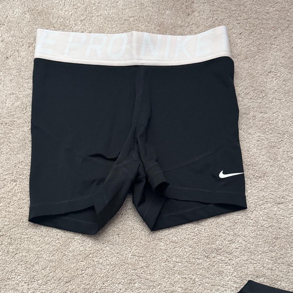 Nike Black and Peach Pro Training Shorts